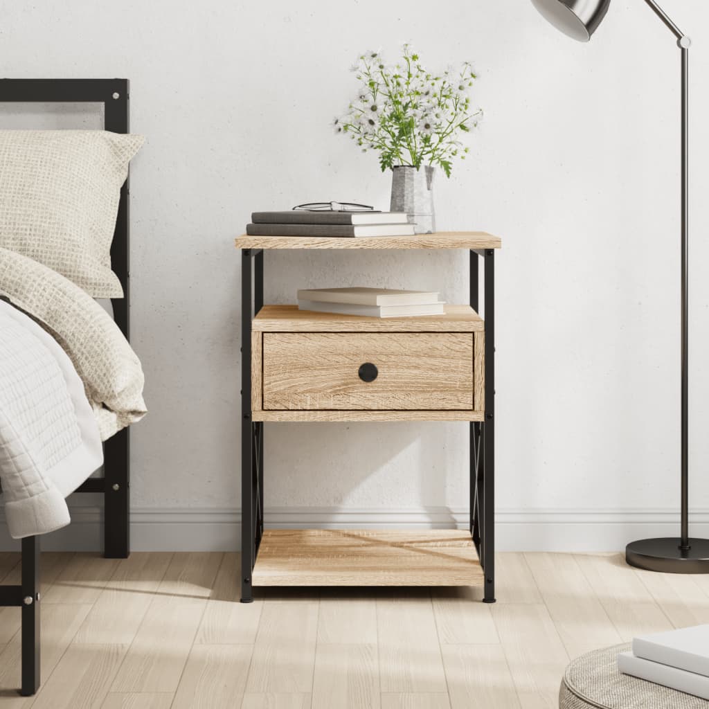 Bedside Cabinet 40X42X55 Cm Engineered Wood