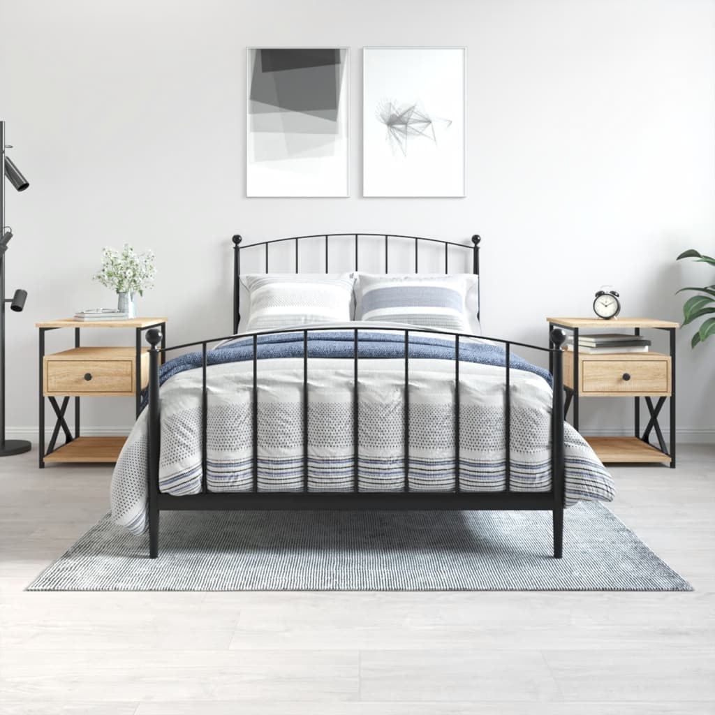 Bedside Cabinet 40X42X55 Cm Engineered Wood