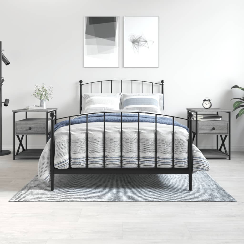 Bedside Cabinet 40X42X55 Cm Engineered Wood