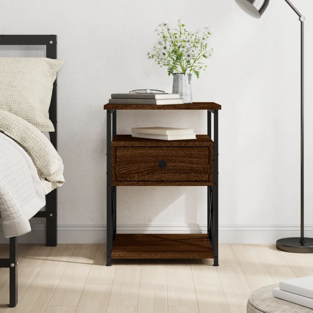 Bedside Cabinet 40X42X55 Cm Engineered Wood