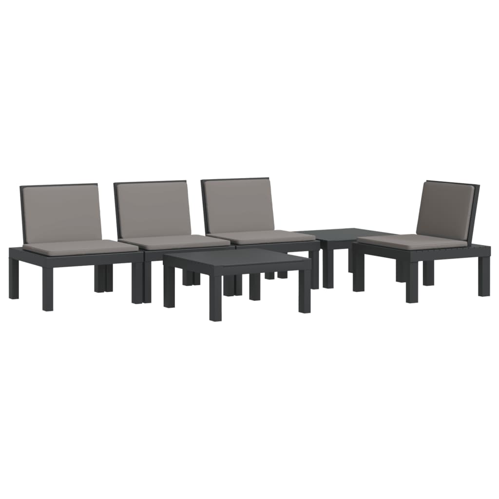6 Piece Garden Lounge Set With Cushions Pp