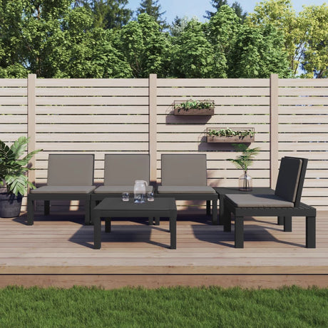 6 Piece Garden Lounge Set With Cushions Pp