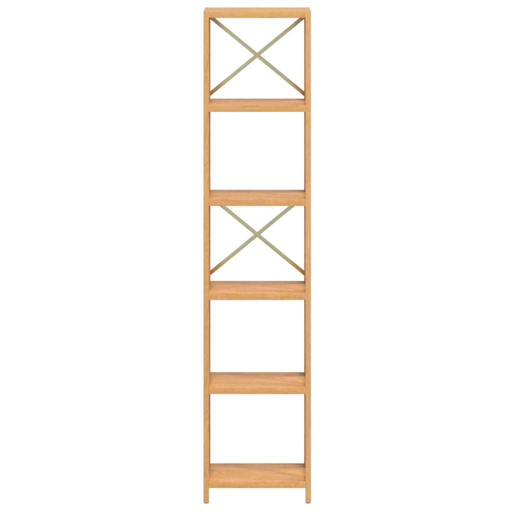 6-Tier Shelf 40X30X Solid Wood Oak
