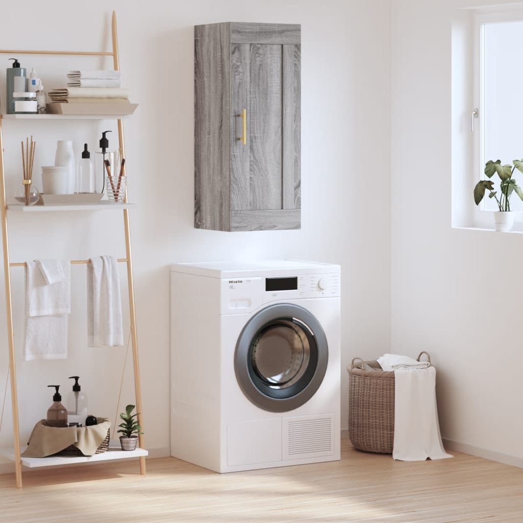 Wall Mounted Cabinet 34.5X34X90 Cm Engineered Wood