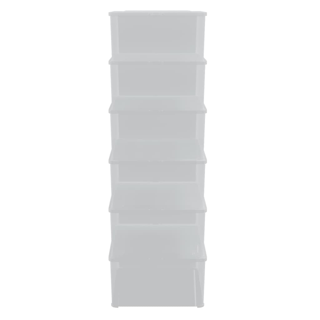 Plastic Storage Boxes 6 Pcs Stackable