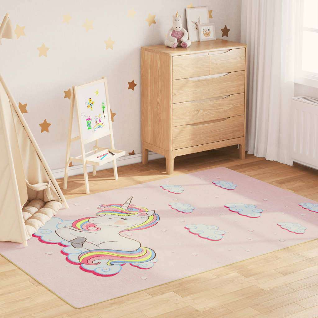 Kids' Rug 160X230 Cm Unicorn Washable Anti Slip