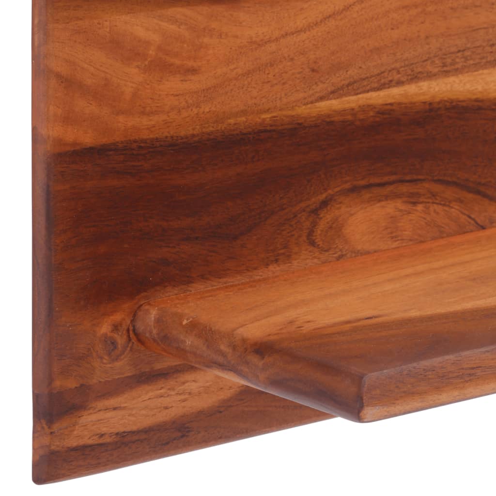 Wall Shelves 2 Pcs Solid Wood Acacia