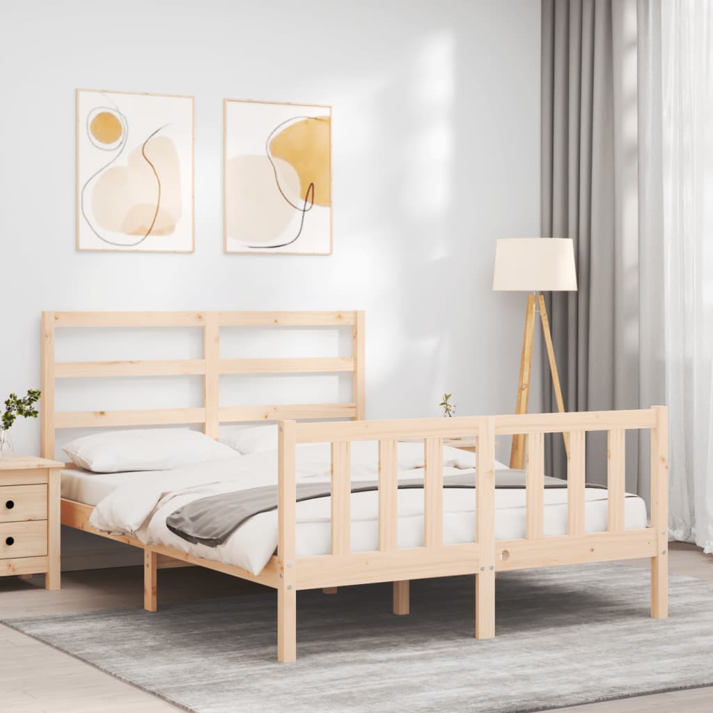 Bed Frame Without Mattress Solid Wood Pine