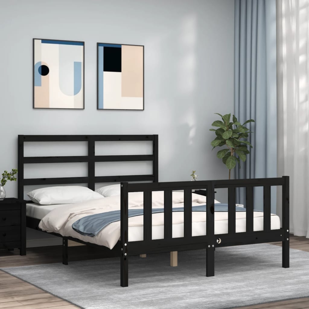 Bed Frame Without Mattress Solid Wood Pine