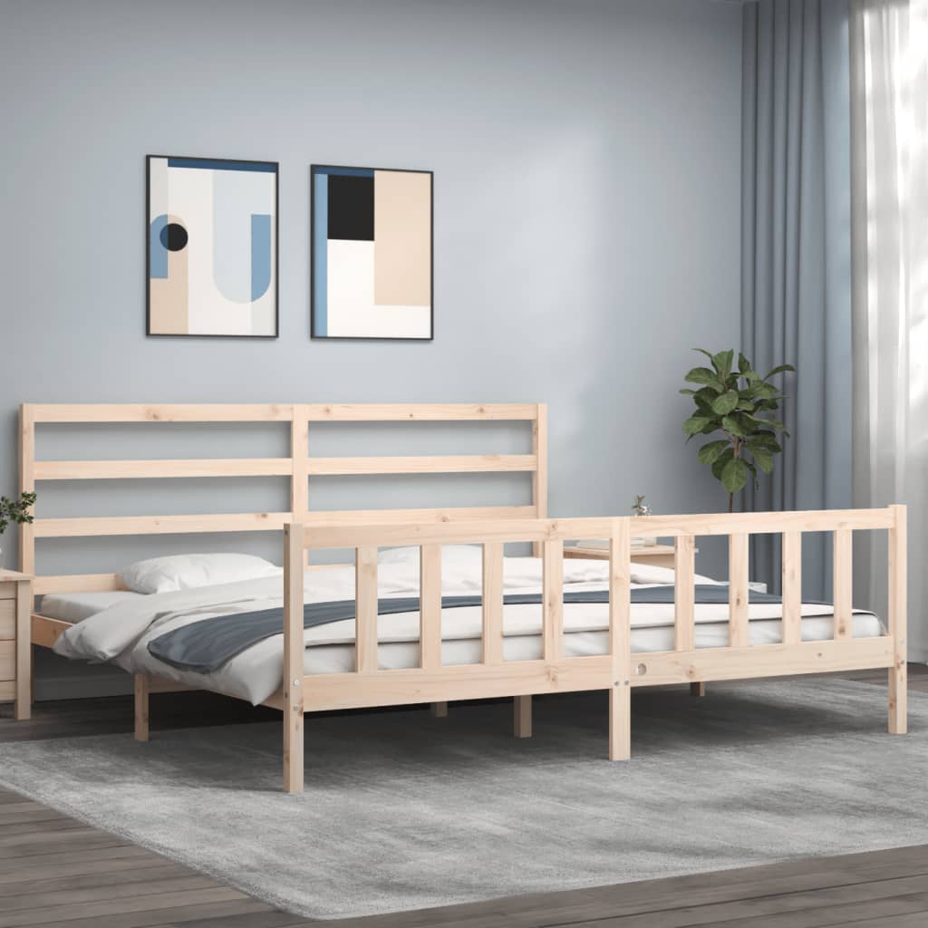 Bed Frame Without Mattress Solid Wood Pine