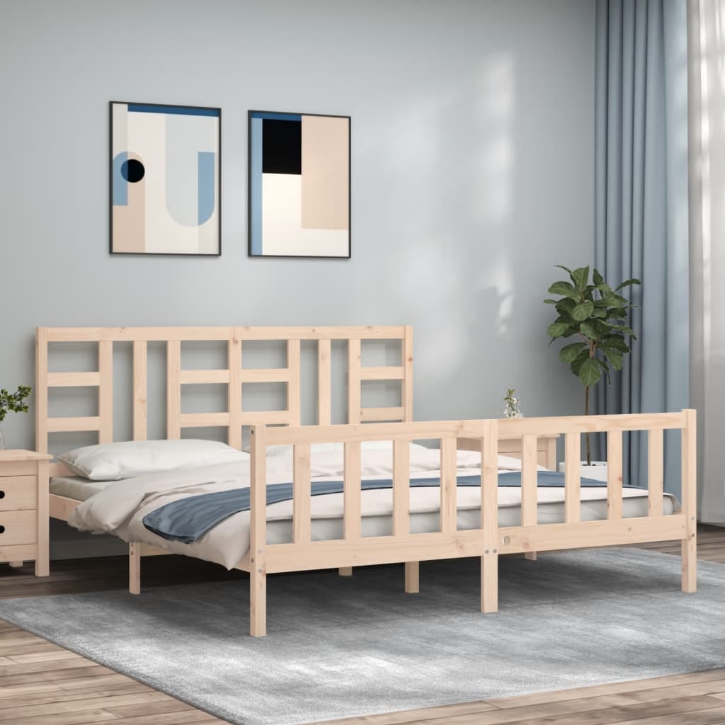 Bed Frame Without Mattress Small Single Solid Wood Pine