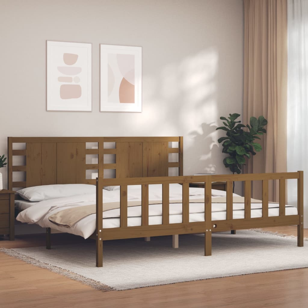 Bed Frame Without Mattress Solid Wood Pine