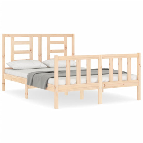Bed Frame Without Mattress Double Solid Wood Pine