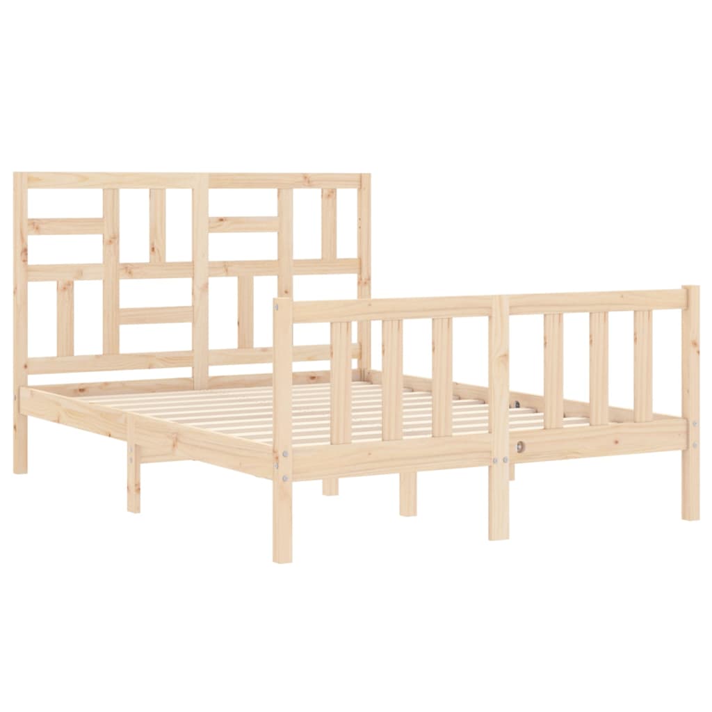 Bed Frame Without Mattress Small Double Solid Wood Pine