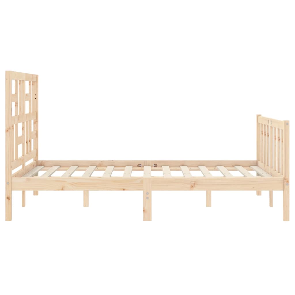 Bed Frame Without Mattress Small Double Solid Wood Pine