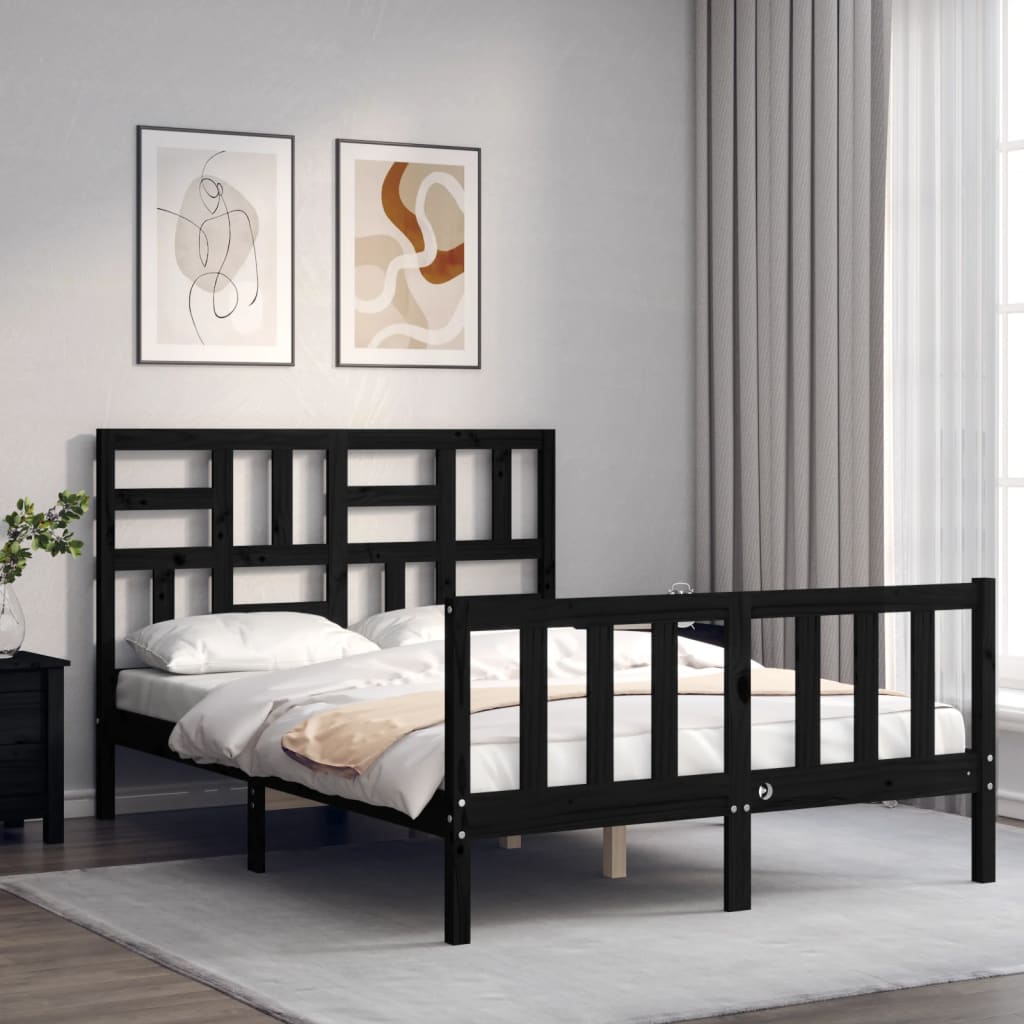 Bed Frame Without Mattress Small Double Solid Wood Pine