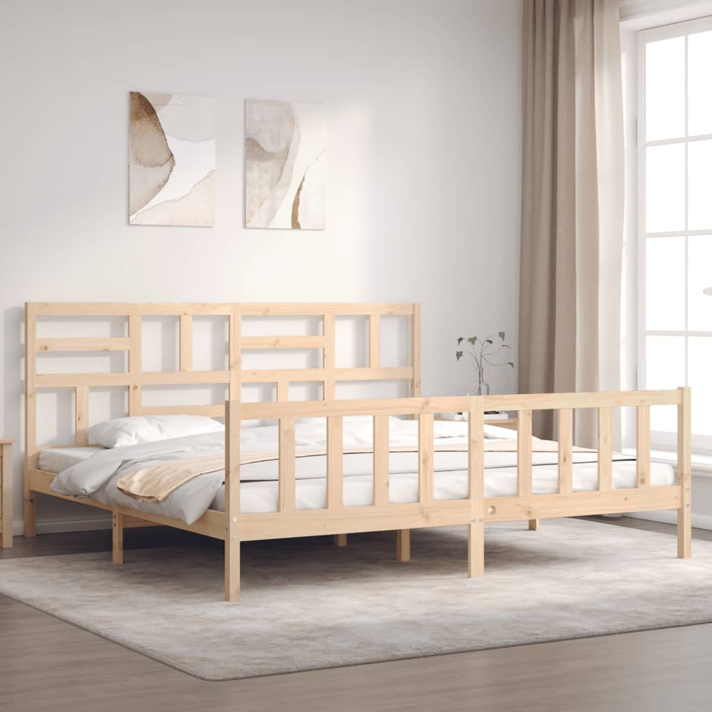 Bed Frame Without Mattress Small Double Solid Wood Pine