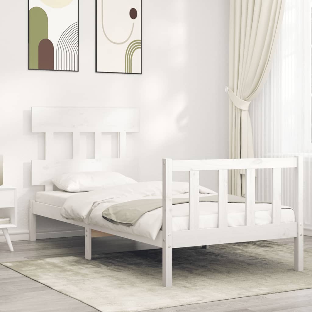 Bed Frame Without Mattress Double Solid Wood Pine