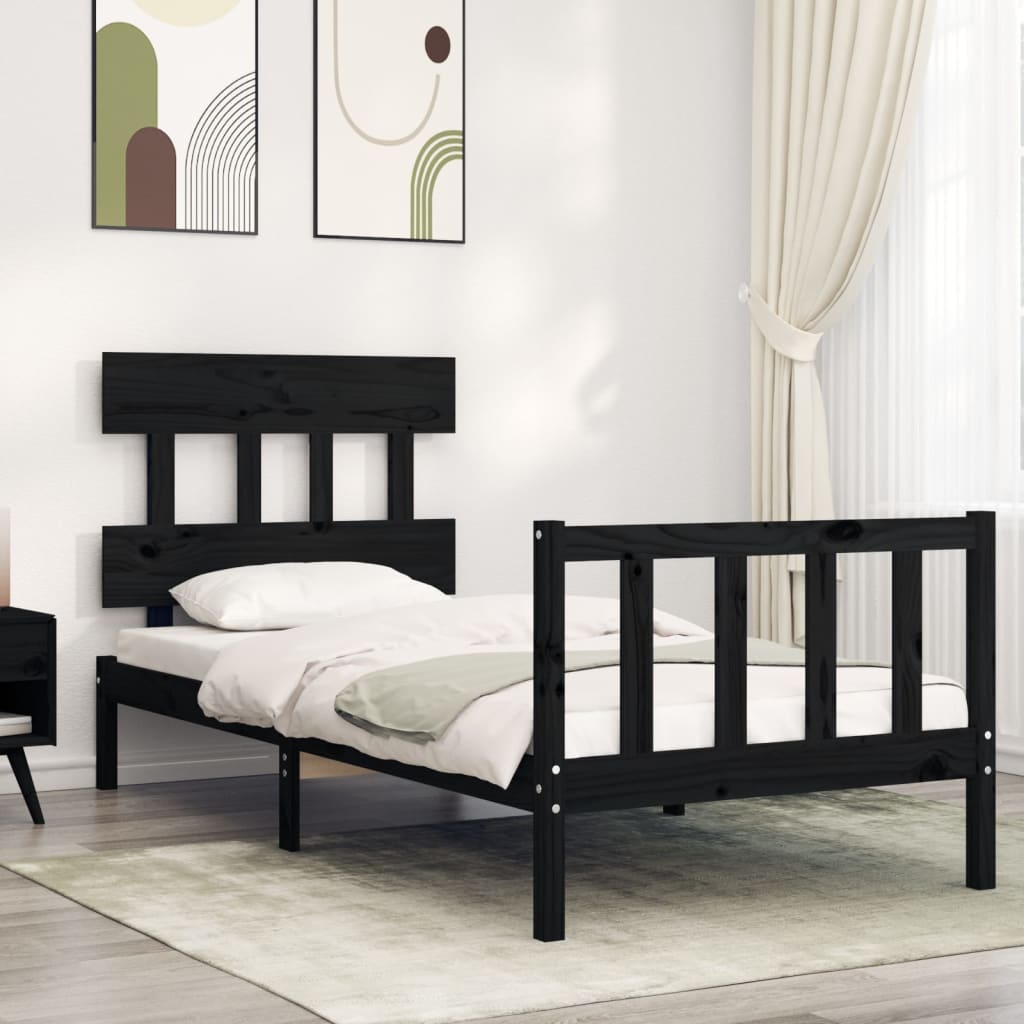 Bed Frame Without Mattress Double Solid Wood Pine