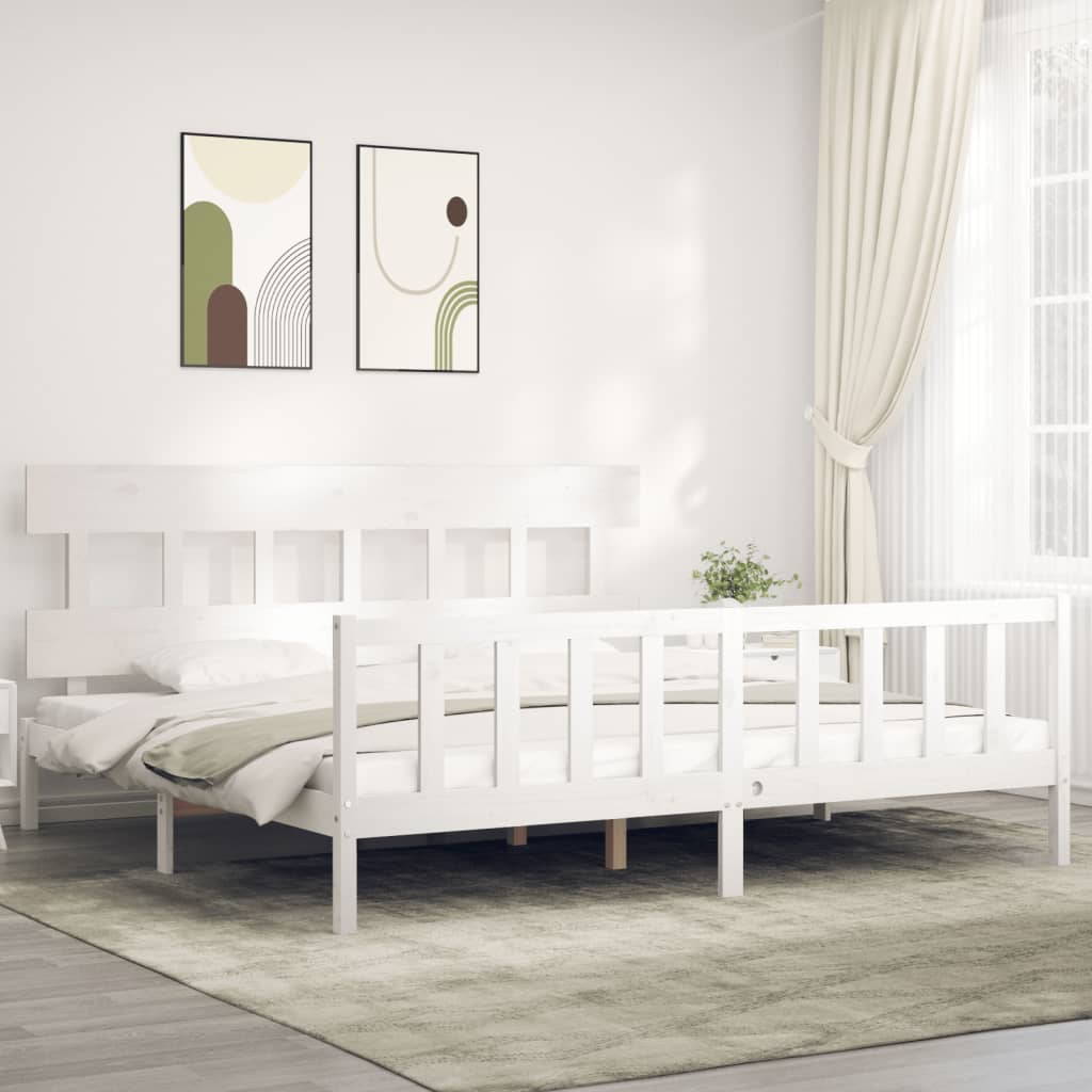 Bed Frame Without Mattress Double Solid Wood Pine