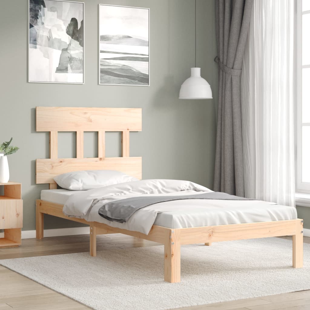 Bed Frame Without Mattress Double Solid Wood Pine