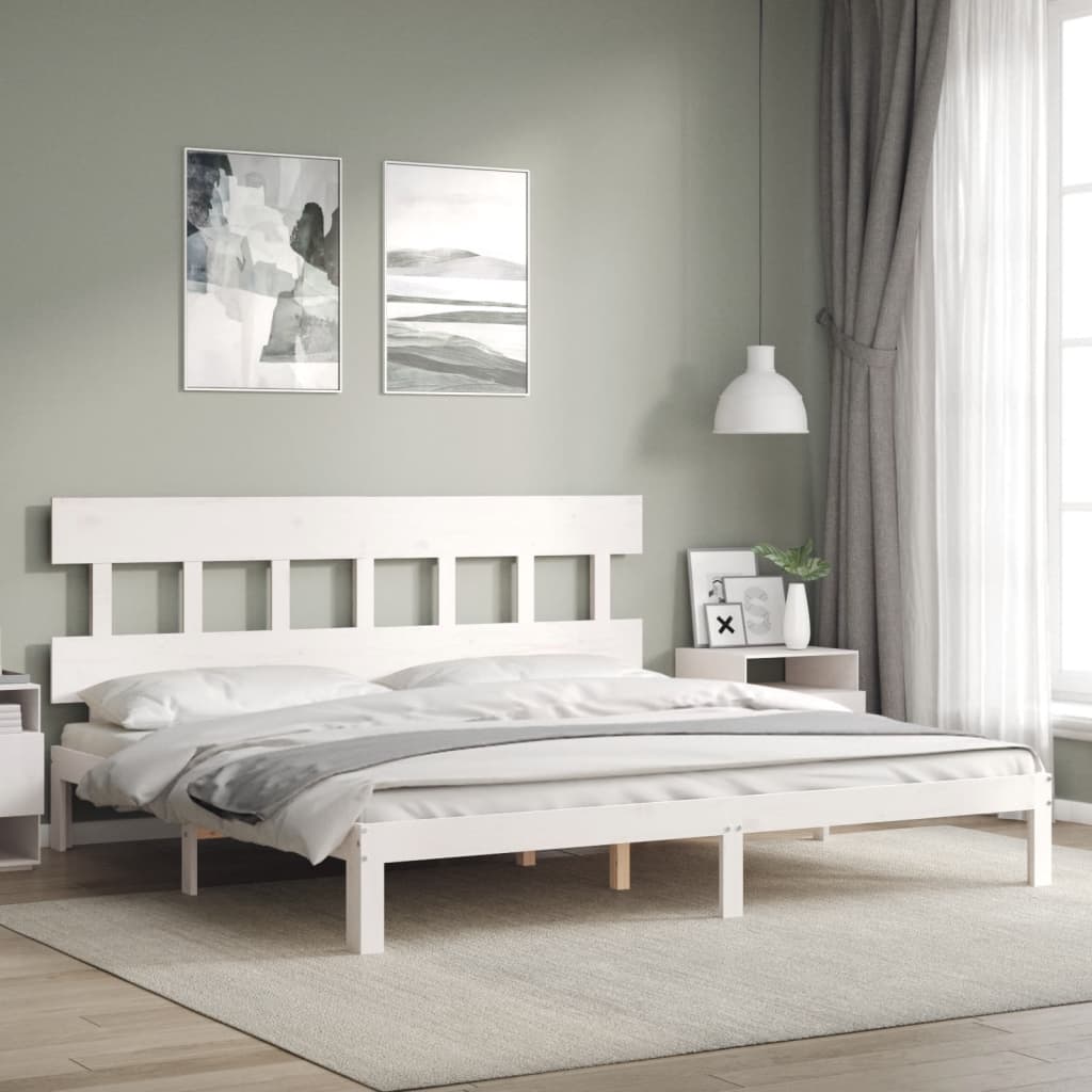 Bed Frame Without Mattress Double Solid Wood Pine