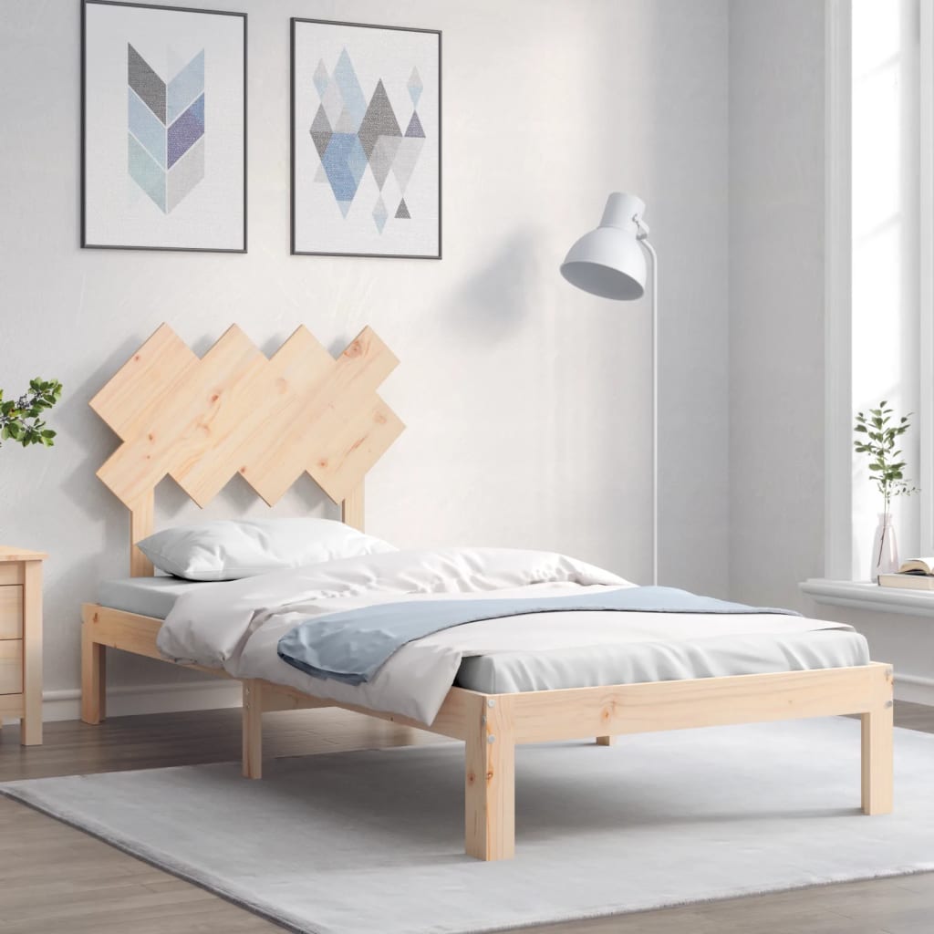 Bed Frame Without Mattress Solid Wood Pine
