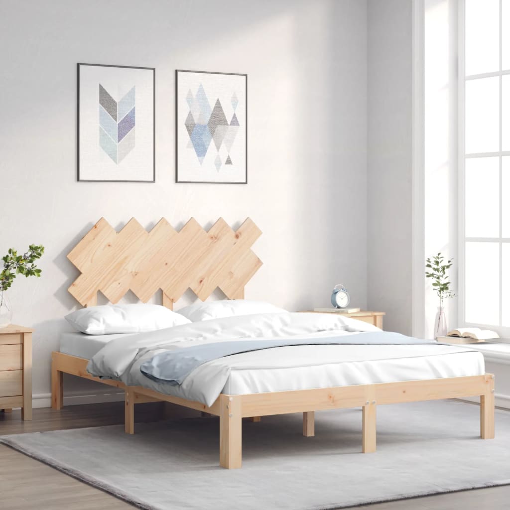 Bed Frame Without Mattress Solid Wood Pine