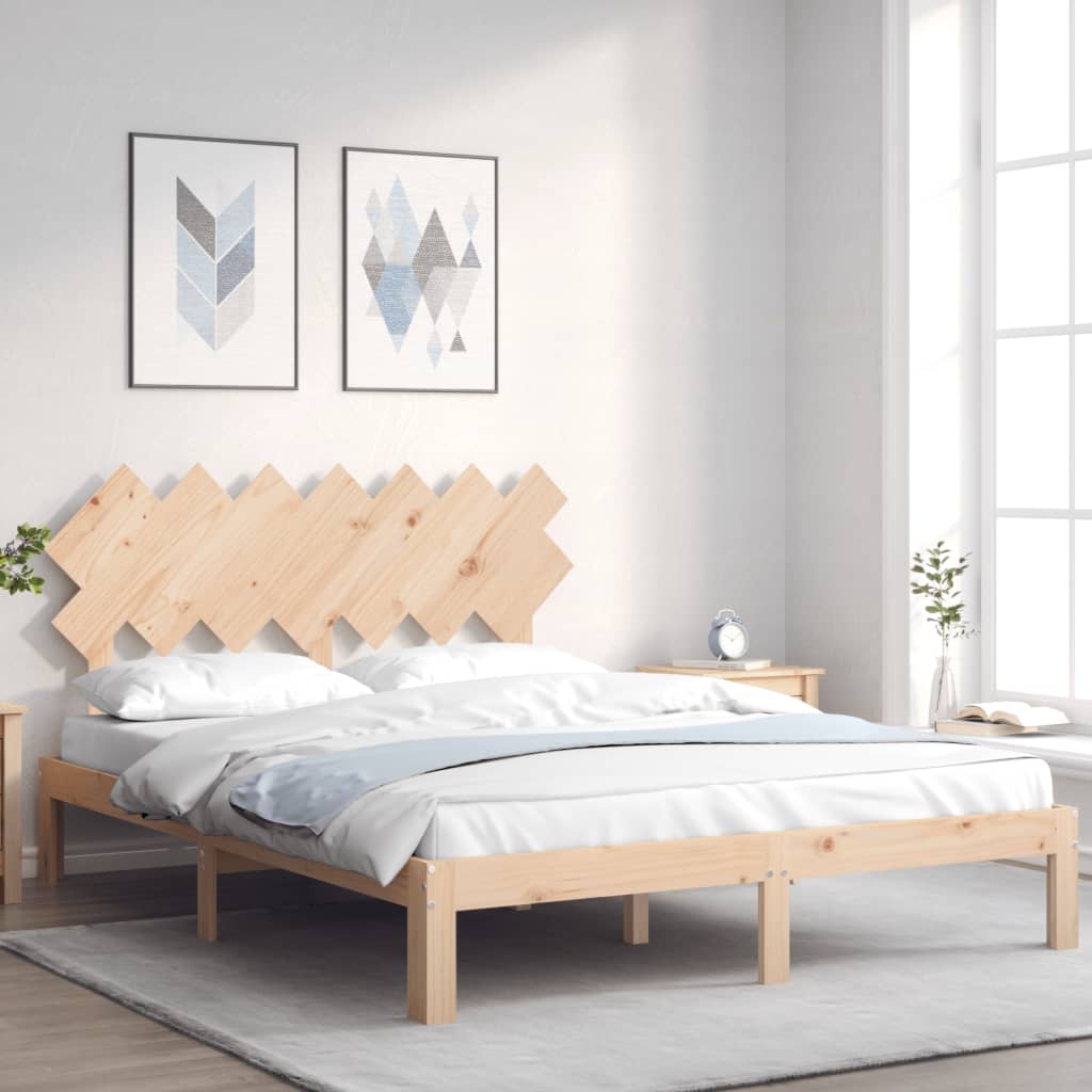 Bed Frame Without Mattress Solid Wood Pine