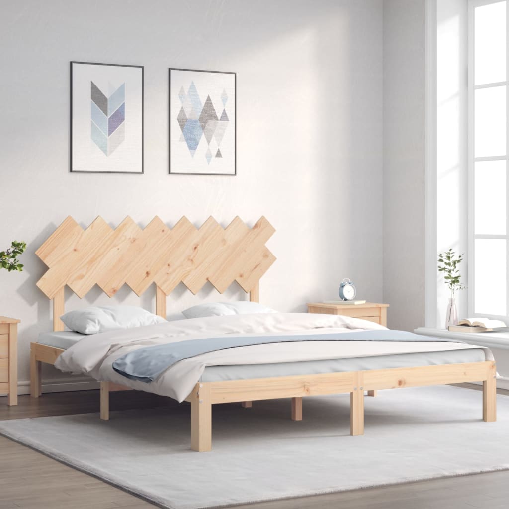 Bed Frame Without Mattress Solid Wood Pine