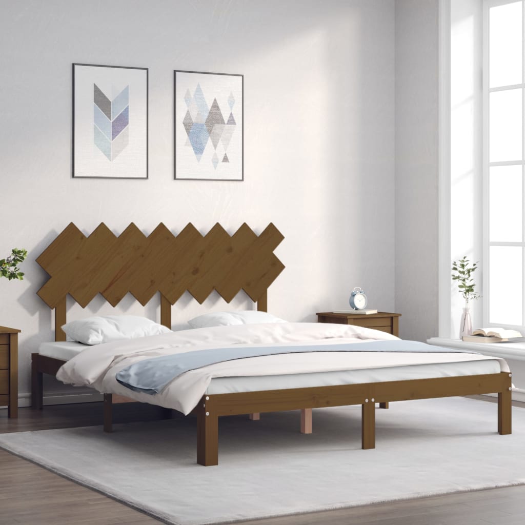 Bed Frame Without Mattress Solid Wood Pine