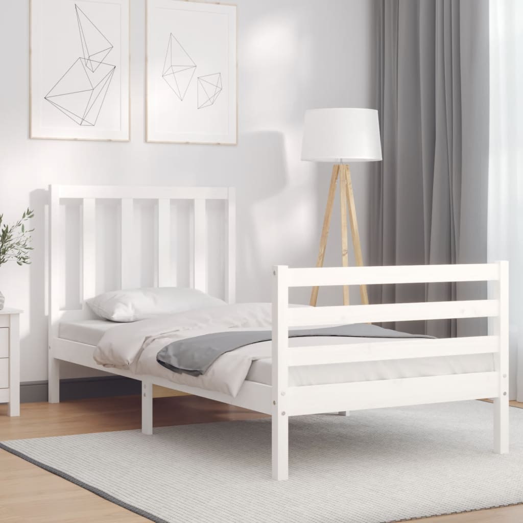 Bed Frame Without Mattress Single Solid Wood Pine