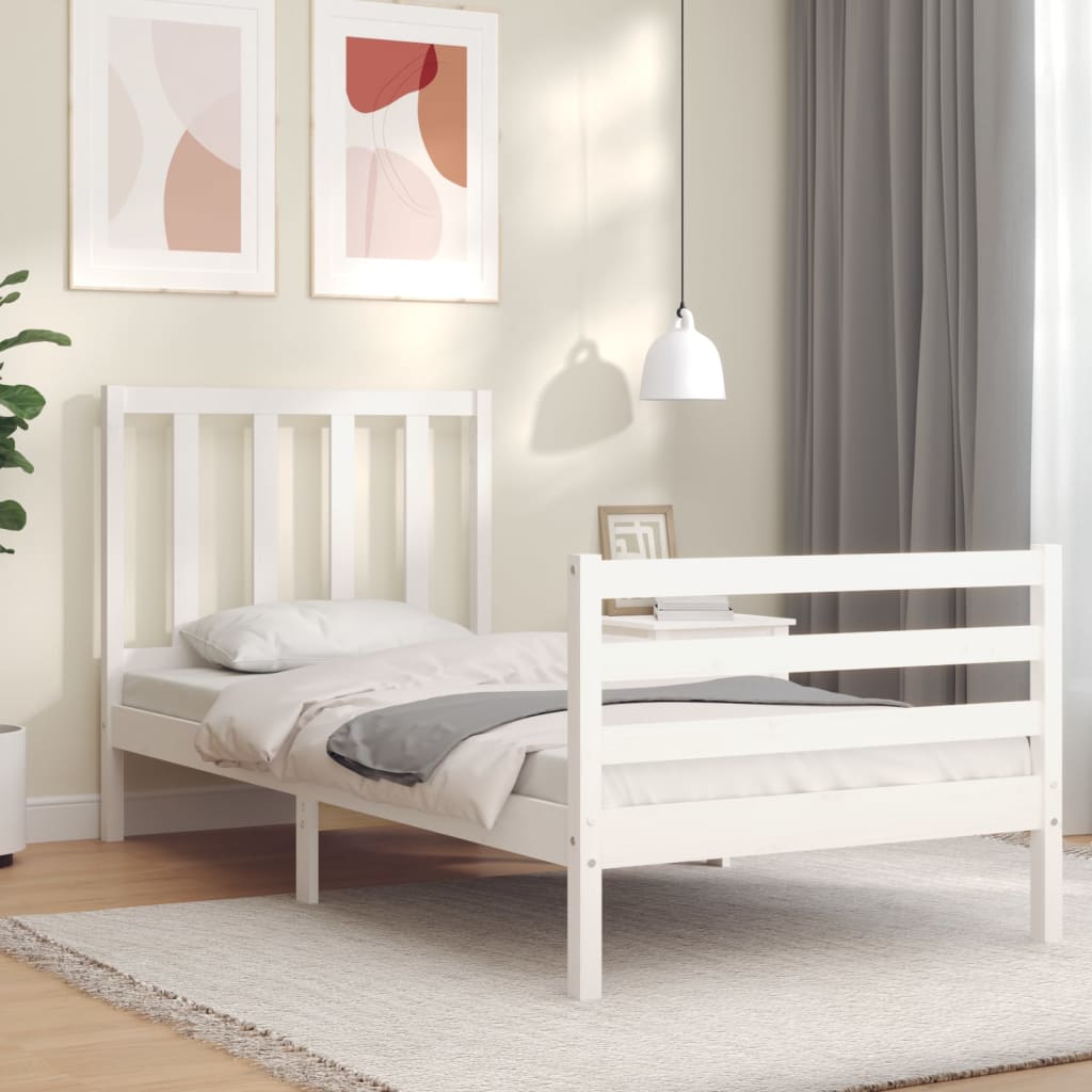 Bed Frame Without Mattress Single Solid Wood Pine