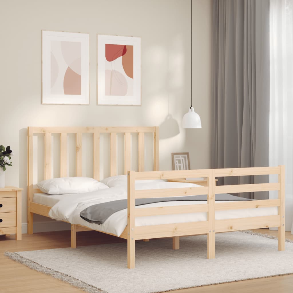Bed Frame Without Mattress Single Solid Wood Pine