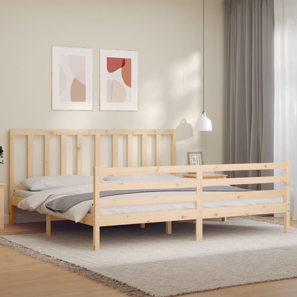 Bed Frame Without Mattress Single Solid Wood Pine