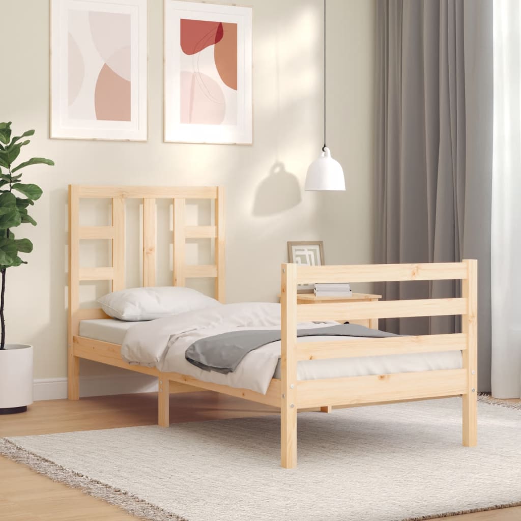 Bed Frame Without Mattress Solid Wood Pine