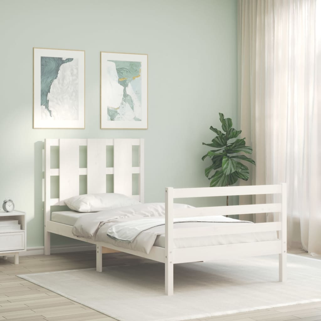 Bed Frame Without Mattress Double Solid Wood