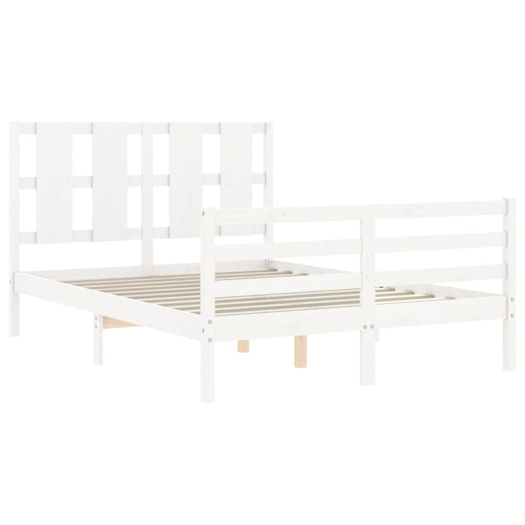 Bed Frame Without Mattress Double Solid Wood