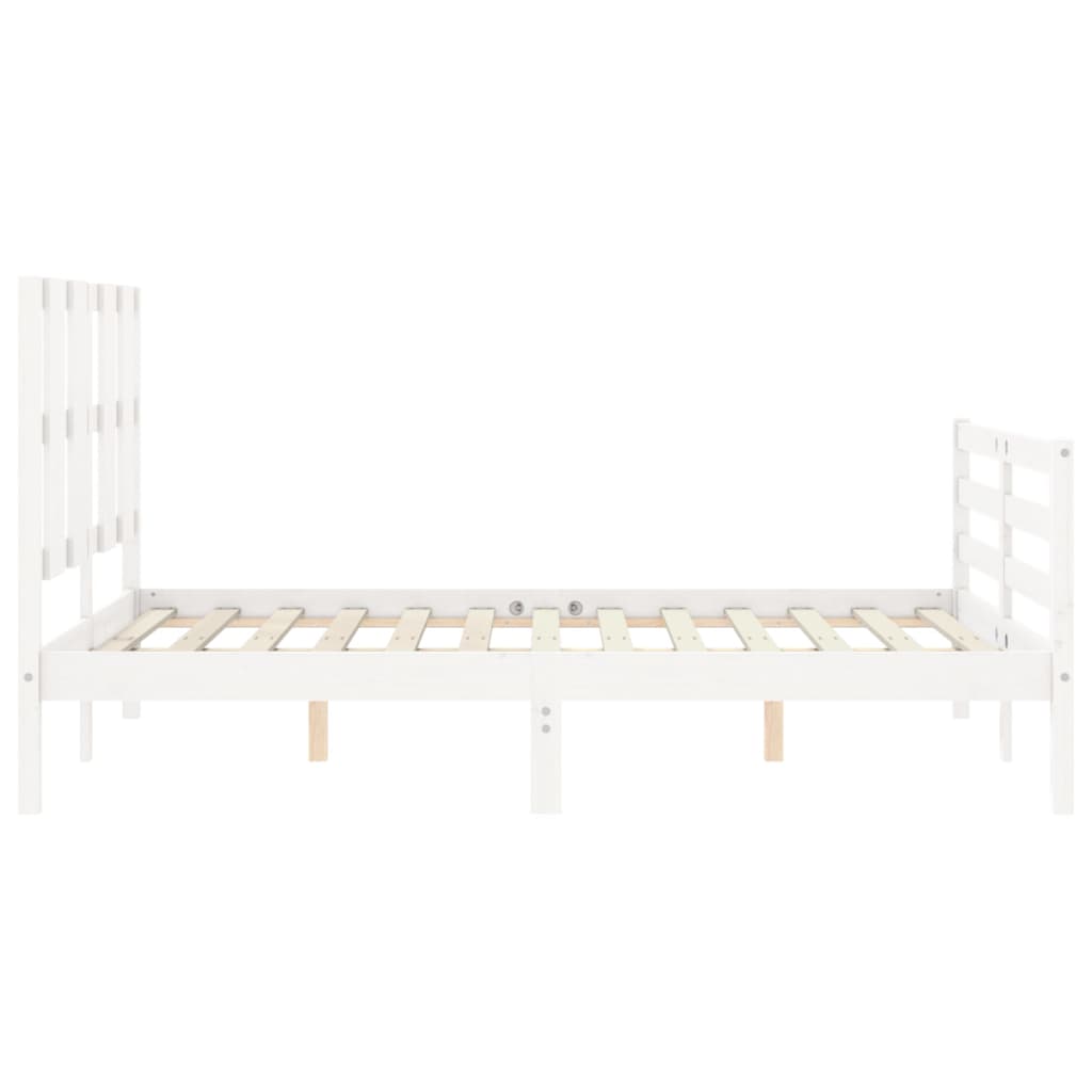 Bed Frame Without Mattress Double Solid Wood
