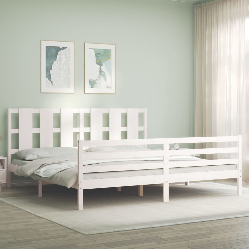 Bed Frame Without Mattress Double Solid Wood