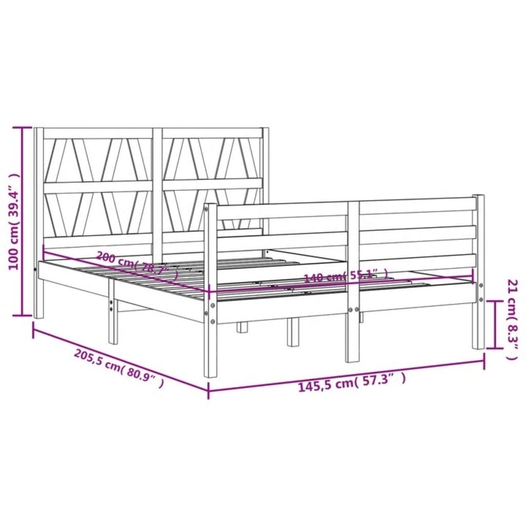 Bed Frame Without Mattress Solid Wood