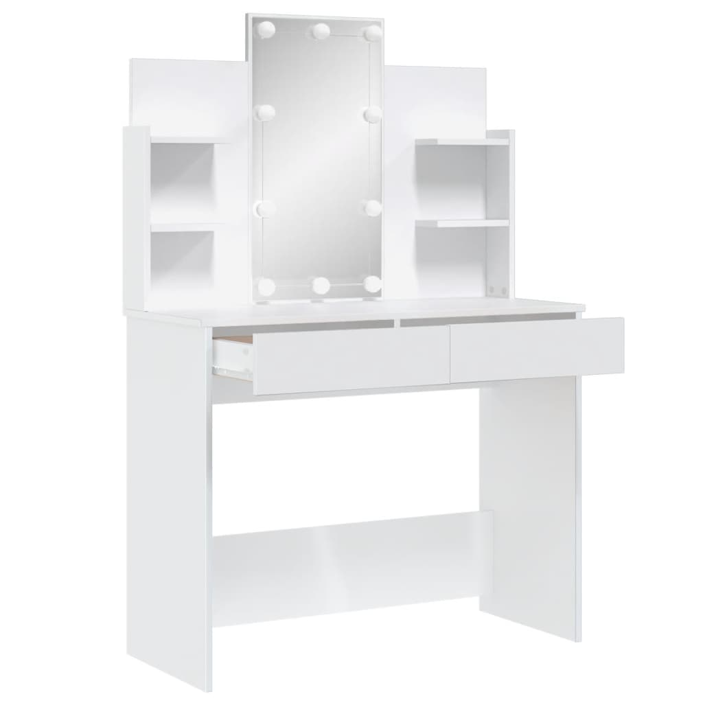 Dressing Table With Led Lights 96X40X142 Cm