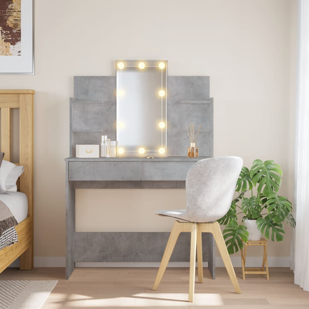 Dressing Table With Led Lights 96X40X142 Cm