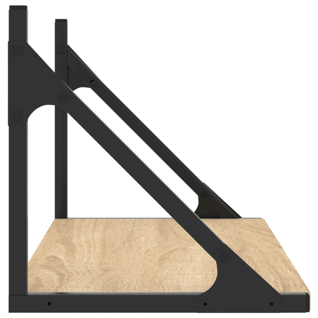 Wall Shelves 2 Pcs Engineered Wood