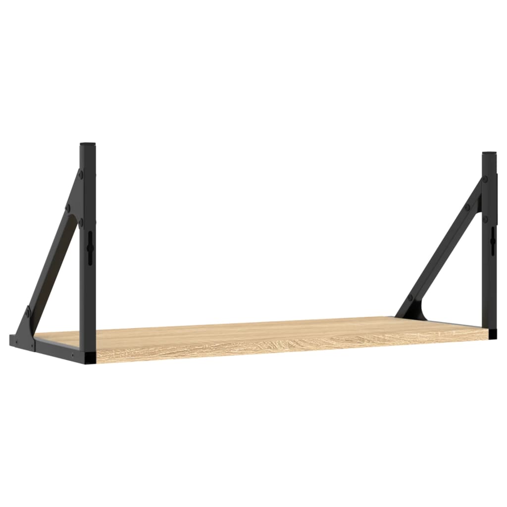 Wall Shelves 2 Pcs Engineered Wood