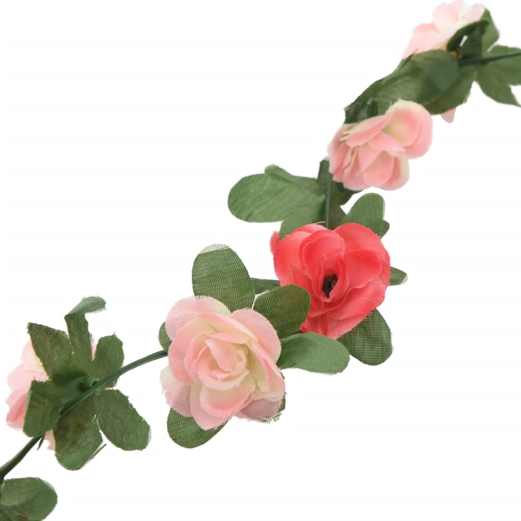 Christmas Flower Garlands 6 Pcs Spring Rose 250 Cm