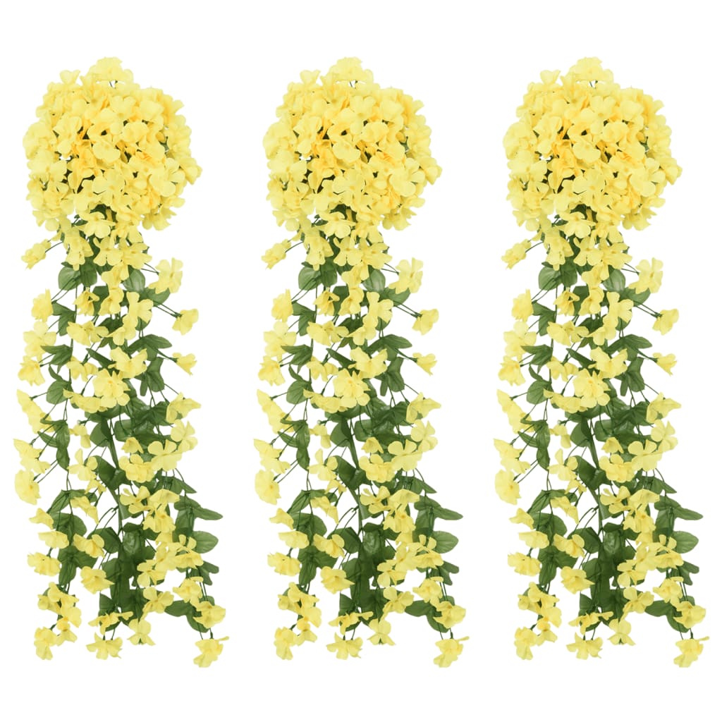 Christmas Flower Garlands 3 Pcs 85 Cm