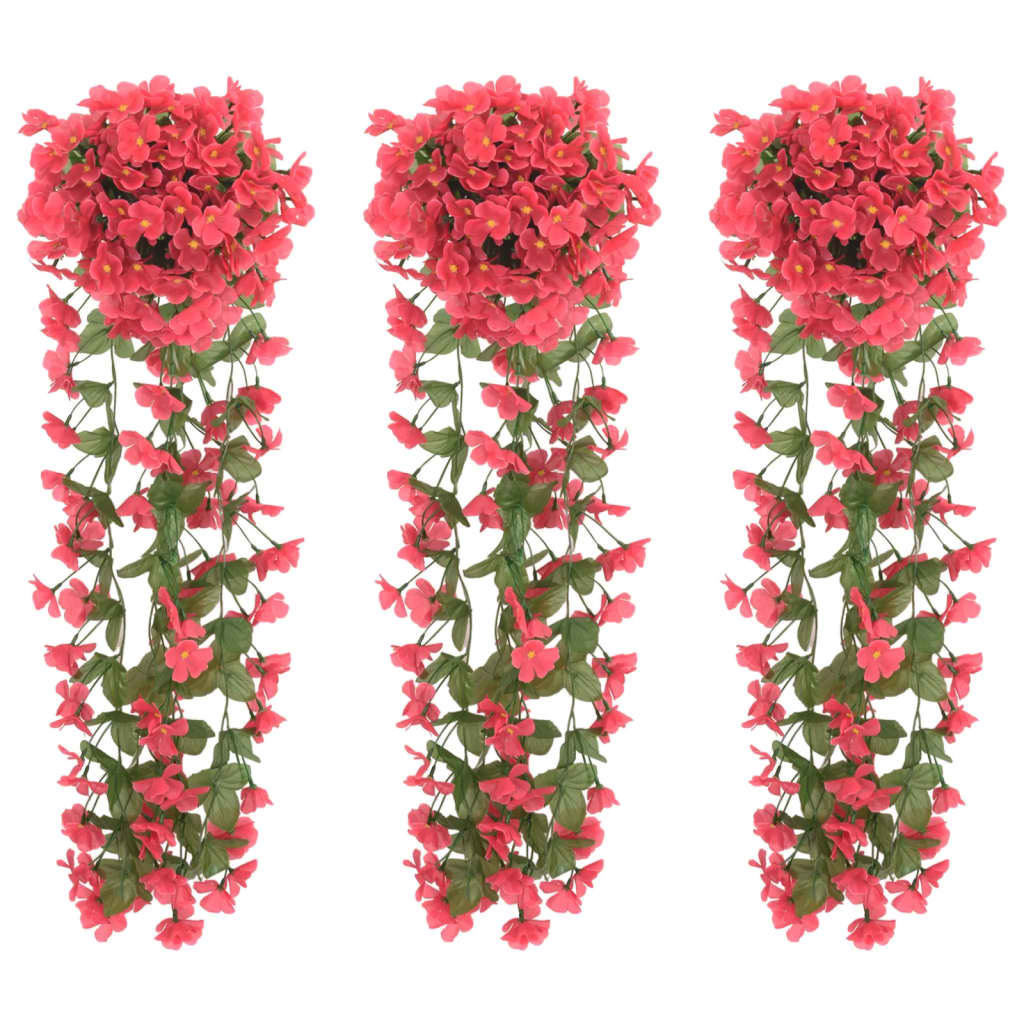 Christmas Flower Garlands 3 Pcs 85 Cm