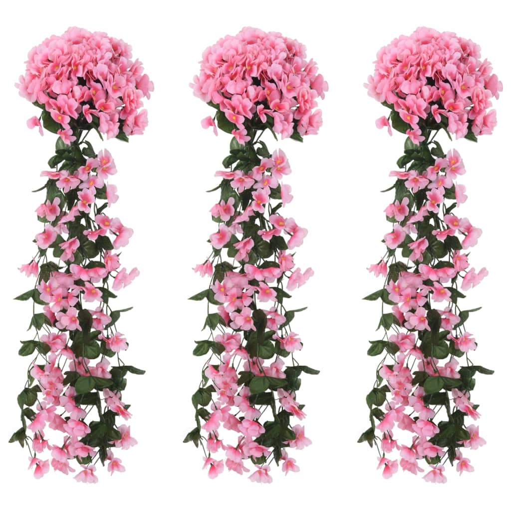 Christmas Flower Garlands 3 Pcs 85 Cm