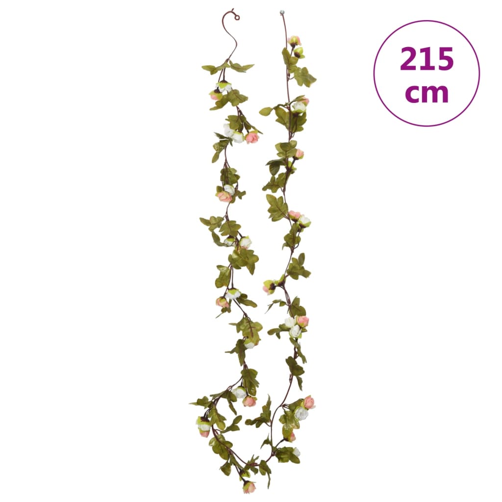 Christmas Flower Garlands 6 Pcs 215 Cm